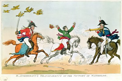 La battaglia di Waterloo, 18 giugno 1815, pubblicata da Ackermann, 1815-20 da English School